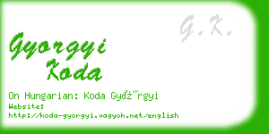 gyorgyi koda business card